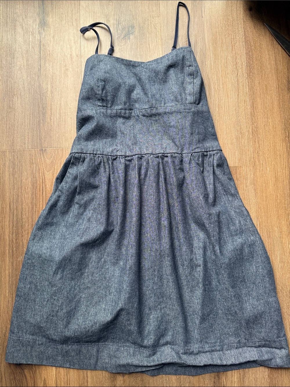 Charcoal Gray Mini Dress with Thin Straps